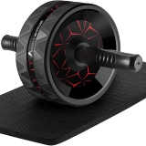 Ab Roller Wheel Knee Pad Mat Abdominal Exercise Fitness Gym Strength Training