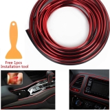 Universal Red Edge Gap Line Car Interior Accessories Molding Garnish 5M FK