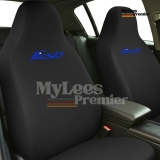 Ford Fiesta 1+1 Black Heavy Duty Waterproof Car Seat Covers With Blue Logo