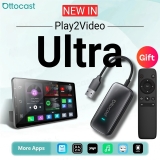 OTTOCAST Play2Video pro Multimedia AIBox Wireless CarPlay Adapter YT Netflix TK