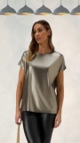 Ex Matalan Papaya Women’s Short Sleeve Gold Metallic T-Shirt in Gold