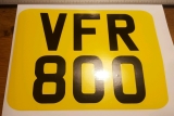 NOVELTY HER 7 X 5 STICK ON NUMBER PLATE MOTORBIKE GARAGE JOKE STICKER YELL+BLK