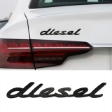 Black Metal Sticker Body Rear Trunk Fender Emblem Badge Car Exterior Accessories