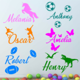PERSONALISED NAME Wall Sticker Boy Girl Kids Custom Vinyl Art Nursery Decal N169