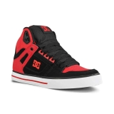 DC Pure High Top WC Shoes – Fiery Red/White/Black
