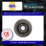 2x Brake Discs Pair Vented Front 276mm NBD5242 NAPA Set 5Q0615301A 5Q0615301E
