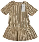BNWT M&S Girls Metallic Gold Pleated Party Dress – Various Sizes (RRP £28)