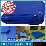 TARPAULIN HEAVY DUTY WATERPROOF GARDEN FURNITURE COVER FOR RATTAN TABLE SOFA NEW