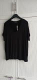 Matalan Et Vous New Black Ladies V Neck Top T Shirt Sixe 16 BNWT