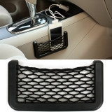 Vehicle Body Edge Elastic Net Storage Phone Holder Auto Car Interior Accessories