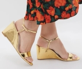 Tuckernuck Gold Metallic Delphine Wedges | 7 | NIB | $275 Retail