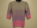 Brand New Studio Girls Jumper Dress.Size 5 / 6 Stripe Grey to Pink. Long Sleeve.