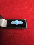 Gorgeous Sterling Silver 5 Stone Blue Opal Dress Ring – Various Please Select
