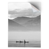 1 x Vinyl Sticker A3 – BW – Misty Lake Vancouver Island  #39201