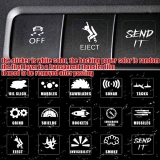 Funny Car Dashboard Button Eject Sticker Switch Decal Car Interior Accessories