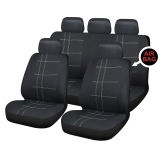 UKB4C Black Full Set Front & Rear Car Seat Covers for Ford Fiesta 08-On