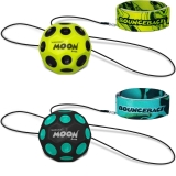 Waboba Moon Ball Bounceback with Adjustable Wrist Strap Yellow /Turquoise