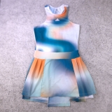 Adidas Tennis Dress Womens Medium Made To Be Remade White Teal Orange Top Skirt