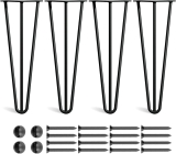 4x Hairpin Legs Hair Pin Legs Set for Furniture Bench Desk Table Metal Steel DIY