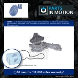 Water Pump ADH29136 Blue Print Coolant 19200PWA003 Genuine Quality Guaranteed