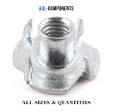 4 PRONGED CAPTIVE TEE NUT WOOD FURNITURE T NUTS 13 SIZES M3 M4 M5 M6 M8 M10 M12