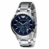 Emporio Armani AR2448 Men’s Stainless Steel Chronograph Watch Black Dial