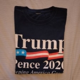 Rare Infowars Donald Trump Pence 2020 presidential race Tshirt. USA, Medium