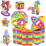 Magnetic Building Blocks for Kids – 50pcs Construction Toys Set for Xmas Gifts