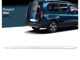 Trunk strip tailgate strip for Peugeot Rifter from 2019 stainless steel