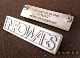 rare infowars alex jones vest pin
