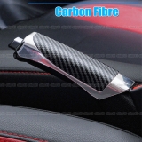 1× Carbon Fiber Car Interior Hand Brake Protector Decoration Cover  Accessories