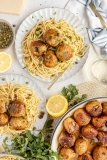 Chicken Piccata Meatballs (Juicy + Easy Lemon Caper Sauce)