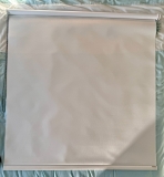 Twist2Go Toledo Blackout Crisp White Roller Blind – Effortless No Drill Fitting