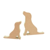 Freestanding Cute sitting dog shape MDF wooden craft blank baby diy room décor