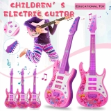 Girls Pink Rock Band Guitar Toy 20″ Musical Instrument Children Acoustic Battery