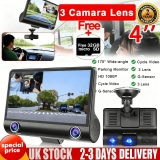 4″ Dash Cam+32GB Pro Car Camera Recorder Dual Front & Rear HD 1080P Night Vision