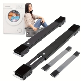 Black/Gray Foldable Furniture Washing Machine Dolly Adjustable Rollers Wheels UK