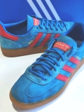 ADIDAS *HANDBALL SPEZIAL* (FX5675) BLUE RED MENS SUEDE TRAINERS UK 9 EU 43 1/3