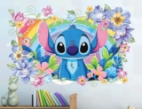 Large Stitch Wall Decal Floral Rainbow Kids Room Decor Nursery Sticker Mural 120