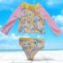 Large Stitch Wall Decal Floral Rainbow Kids Room Decor Nursery Sticker Mural 120