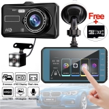 4″ In Car Camera Recorder Dual Front and Rear HD 1080P Dash Cam Night Vision UK