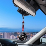 Car Pendant Interior Decor Mirror Rearview Alloy Wheel Hanging Accessories Gifts