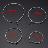 100pcs Wine Glass Charm Wire Hoop Drink Marker Tag Ring Earring Accessories