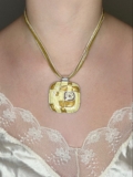 Y2K Cream & Gold Square Jewellery Set