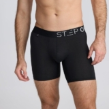 STEP ONE New Mens Boxer Briefs (Longer) Bamboo Underwear – TWO TONE Patterns