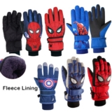 Boys Kids Winter Batman Warm Waterproof Gloves Ski Snow Windproof Thick Mittens