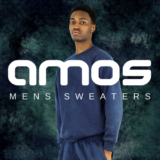 AMOS Mens Plain Sweatshirt Sweater Jumper Top Casual Jersey Slim Fit Cotton