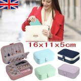 Small Jewellery Box Organizer Jewelry Ring Earrings Storage Case Travel Pouch UK