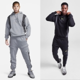 Nike Air Mens Tracksuit Set Contrast Panel Hoodie Pullover Sweatshirt Joggers