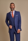 Cavani Men’s Navy Blue Slim Fit Suit Blazer Waistcoat Trousers Clearance Sale
